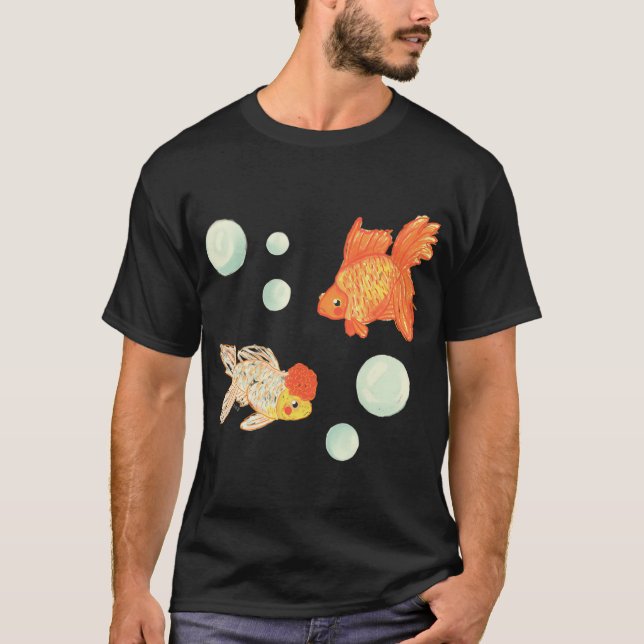 Guldfisk med bubblor t shirt (Framsida)