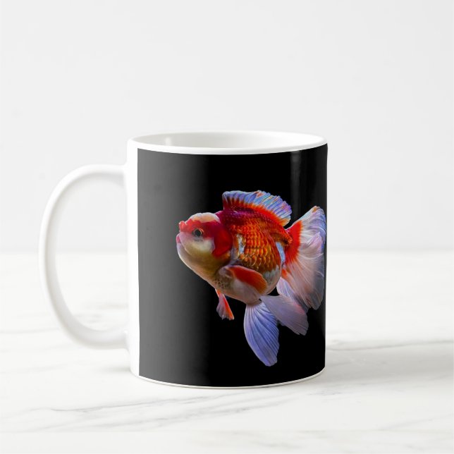 Guldfisk med svart bakgrund kaffemugg (Vänster)