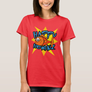 Guldfisk som ler det persiska nya året Nowruz fö T Shirt