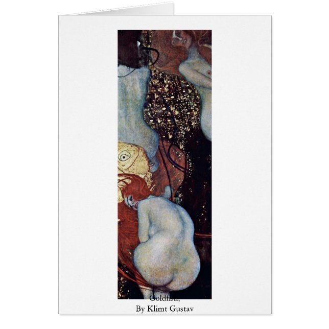 Guldfisk vid Klimt Gustav Hälsningskort (Framsidan)