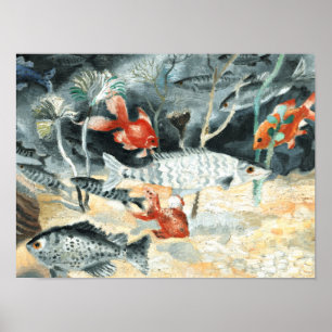 Guldfisken, målning av Christopher Wood Poster