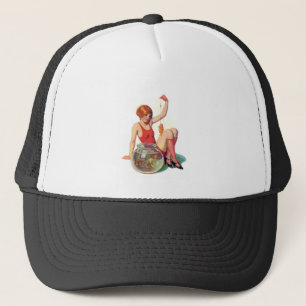 Guldfiskklassikerillustrationen Truckerkeps