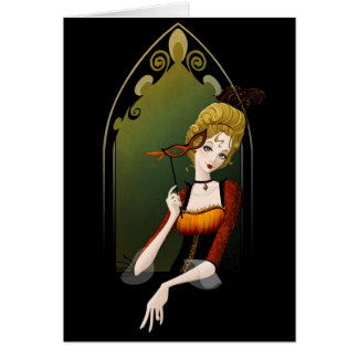 Guldfjädrar, svart snöre - kort