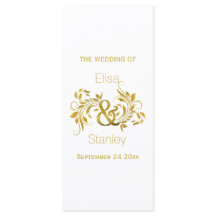 Guldfolie ampersand och rulla bröllopsprogram