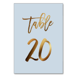 Guldfolie dammiga blå bordsnumret bröllop bordsnummer