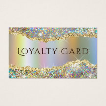Guldfolie faux iridescent glitter-förmånskort