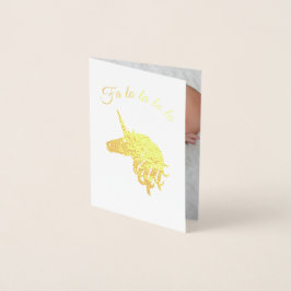 Guldfolie för Magic Unicorn-Helgdag Folierat Kort