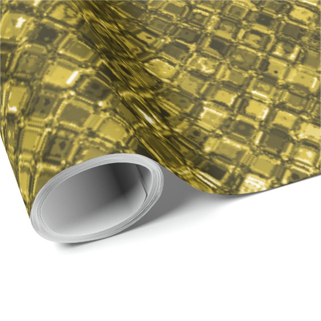 Guldfolie Inpackningspapper Presentpapper (Rullad Hörn)