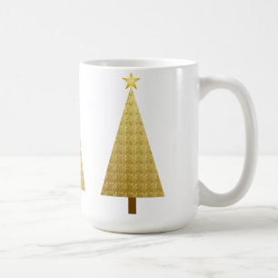 Guldfolie, modern Julgran Kaffemugg
