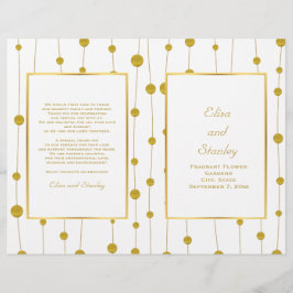 Guldfolie pärlor, modernt bröllop-uppslaget progra