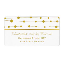 Guldfolie pärlor och rand moderna bröllop fraktsedel