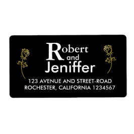 Guldfolie Ro, blommans vattenstämpel bröllop Fraktsedel