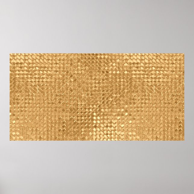 Guldfolie, sömlös mönster, guldfärgad glitter stru poster (Framsidan)