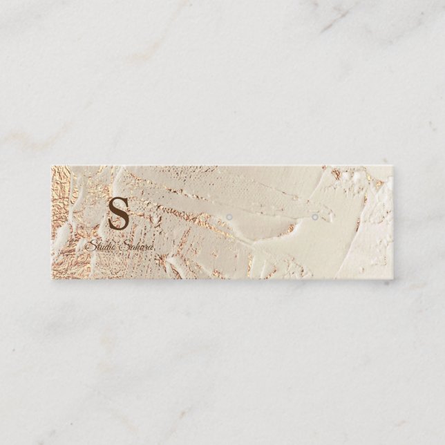 Guldfolie struktur mini örningskort mini visitkort (Framsida)