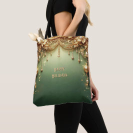 Guldförnödenheter Festiv Grön Högtidlig Totebag Tygkasse