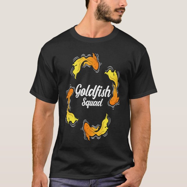 Guldgädd Squad Akvaristik  Säger Fisk T Shirt (Framsida)