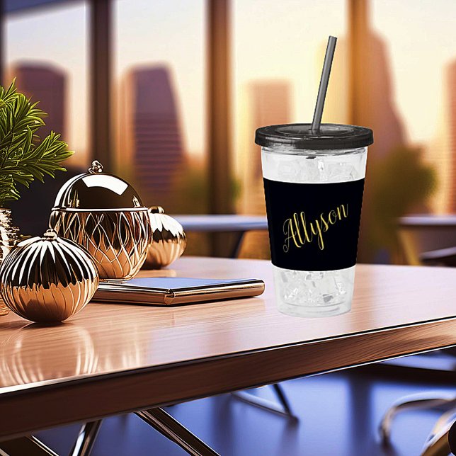 Guldglamour personlig    take away mugg (Skapare uppladdad)