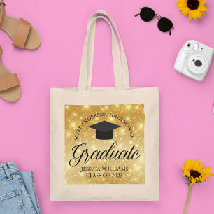 Guldgläns Graduate Chic 2023 Anpassad Examen Tygkasse