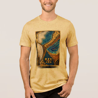 Guldglänsande Abstrakt Konst T-shirt