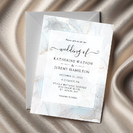 Guldglitter | Alkoholbläck bröllop Inbjudningar