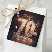 Guldglitter Disco Ball Musik 70-årsfirande