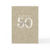 Guldglitter Elegant Firar 50 År Chic