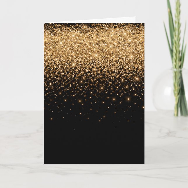 Guldglitter Glans Elegant Lyxstruktur        Kort (Framsida)