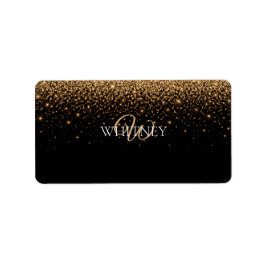 Guldglitter Glänsande Elegant Lyxig Textur Adressetikett