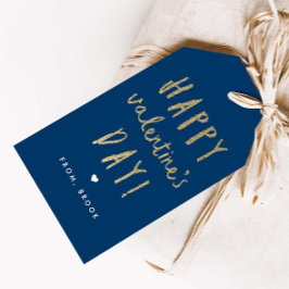 Guldglitter Gott Alla Hjärtans Dag Presentetikett