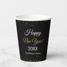 Guldglitter Gott Nytt År Svart Party
