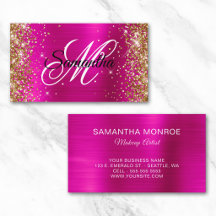 Guldglitter Hot Pink Folie Fancy Monogram
