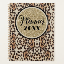 Guldglitter Leopardtryck