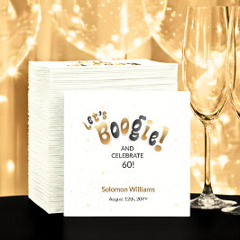 Guldglitter Let's Boogie 60-årsfest Pappersservett