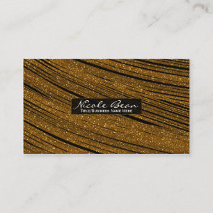 Guldglitter Svart Chic Visitkort
