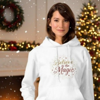 Guldglitter "Tro på magin" julfirande T Shirt