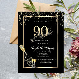 Guldglitter, Vinföretappning 90-årsdag Inbjudningar