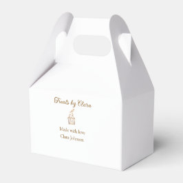 Guldglittrande godsbakery tillverkad med kärlek lä presentaskar