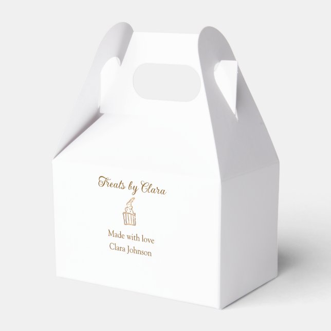 Guldglittrande godsbakery tillverkad med kärlek lä presentaskar (Framsidan Sidan)