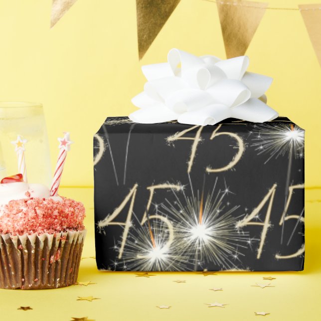 Guldgnistrar för 45-årsdag presentpapper (Födelsedagsfest)