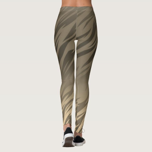 Guldgrå Flammande Leggings (Baksida)