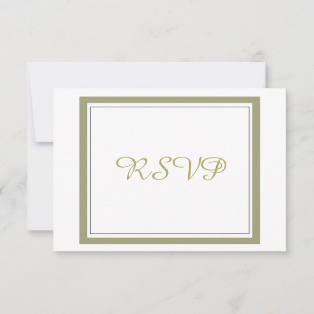 Guldgränsbröllop RSVP OSA Kort (Framsida)