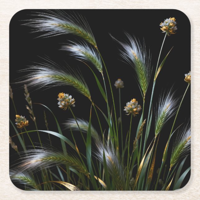 Guldgräs Coasters Underlägg Papper Kvadrat (Framsidan)