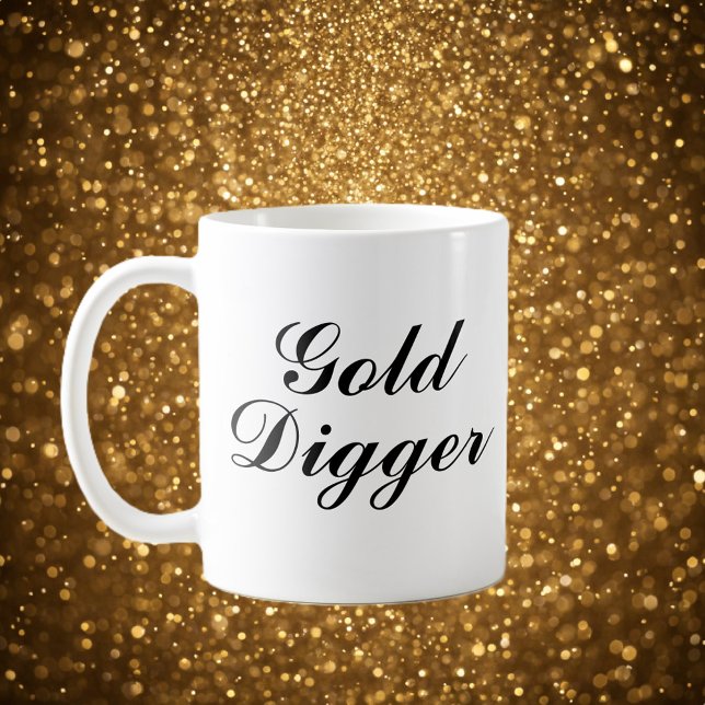 Guldgrävare kaffemugg present (gold digger coffee mug)