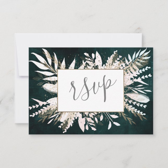 Guldgrön RSVP OSA Kort (Framsida)