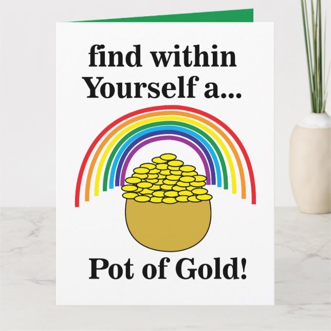 Guldgryta Inom Dig Själv Saint Patrick's Day  Kort (Framsida)