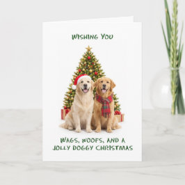 Guldhämtare Hundar Jul Helgkort