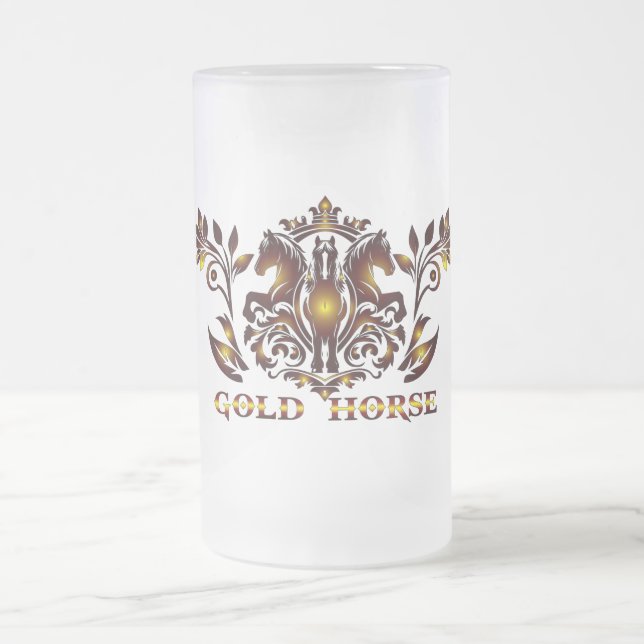 Guldhäst Ölglas Frostat Ölglas (Center)