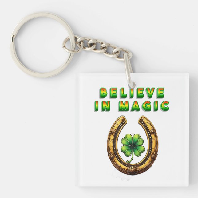 🍀 Guldhästsko Lucky Clover-present För Tur 🍀 (Framsidan)