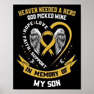 Guldhimlen Behövde En Hjälte Gud Valde Min Son Bar Poster