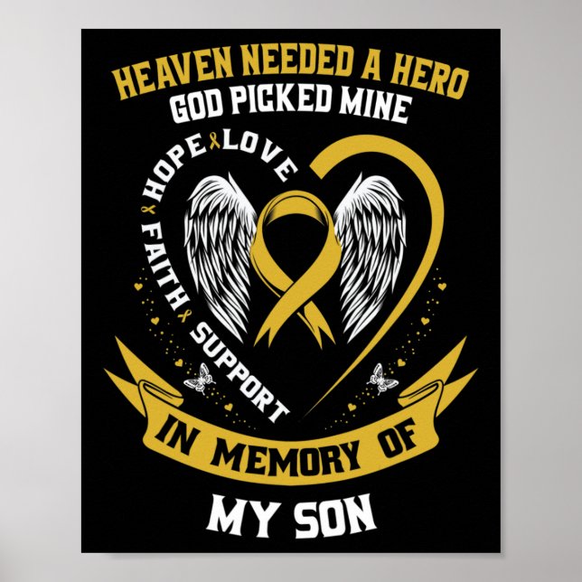 Guldhimlen Behövde En Hjälte Gud Valde Min Son Bar Poster (Framsidan)